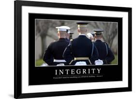 Integrity: Inspirational Quote and Motivational Poster-null-Framed Photographic Print