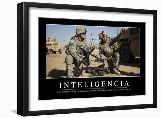 Inteligencia. Cita Inspiradora Y Póster Motivacional-null-Framed Photographic Print