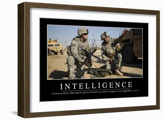 Intelligence: Inspirational Quote and Motivational Poster-null-Framed Photographic Print