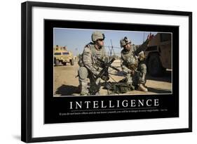 Intelligence: Inspirational Quote and Motivational Poster-null-Framed Photographic Print