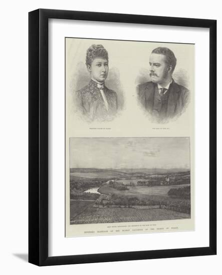 Intended Marriage of the Eldest Daughter of the Prince of Wales-null-Framed Giclee Print