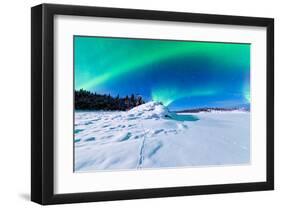 Intense Northern Lights Aurora-null-Framed Art Print