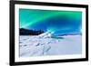 Intense Northern Lights Aurora-null-Framed Art Print