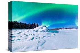 Intense Northern Lights Aurora-null-Stretched Canvas