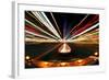 Intentional Blur Image of Driving at Night with City Lights And-tobkatrina-Framed Photographic Print