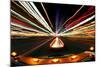 Intentional Blur Image of Driving at Night with City Lights And-tobkatrina-Mounted Photographic Print