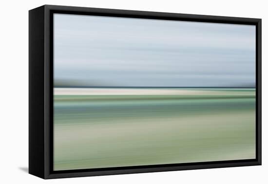 Intentional Camera Movement (Icm) Image from Luskentyre Beach, Isle of Harris, Scotland-Stewart Smith-Framed Stretched Canvas