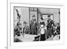 Inter-Allied Fraternisation - Paris Cafe - WW1-Helen Mckie-Framed Art Print