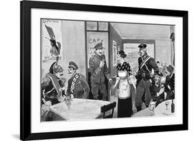 Inter-Allied Fraternisation - Paris Cafe - WW1-Helen Mckie-Framed Art Print