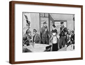 Inter-Allied Fraternisation - Paris Cafe - WW1-Helen Mckie-Framed Art Print