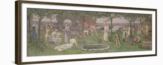 Inter Artes et Naturam (Between Art and Nature), c.1890-95-Pierre Puvis de Chavannes-Framed Premium Giclee Print