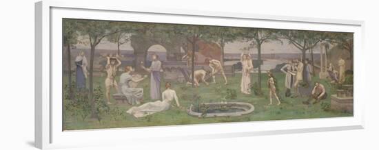 Inter Artes et Naturam (Between Art and Nature), c.1890-95-Pierre Puvis de Chavannes-Framed Premium Giclee Print