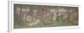 Inter Artes et Naturam (Between Art and Nature), c.1890-95-Pierre Puvis de Chavannes-Framed Premium Giclee Print