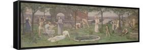 Inter Artes et Naturam (Between Art and Nature), c.1890-95-Pierre Puvis de Chavannes-Framed Stretched Canvas