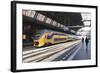 Intercity Train in a Platform at Central Station, Amsterdam, Netherlands, Europe-Amanda Hall-Framed Photographic Print