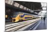 Intercity Train in a Platform at Central Station, Amsterdam, Netherlands, Europe-Amanda Hall-Mounted Photographic Print