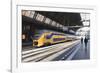 Intercity Train in a Platform at Central Station, Amsterdam, Netherlands, Europe-Amanda Hall-Framed Photographic Print