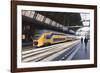 Intercity Train in a Platform at Central Station, Amsterdam, Netherlands, Europe-Amanda Hall-Framed Photographic Print