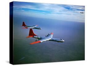 Intercontinental B-36 Bomber Flying over Texas Flatlands-Loomis Dean-Stretched Canvas