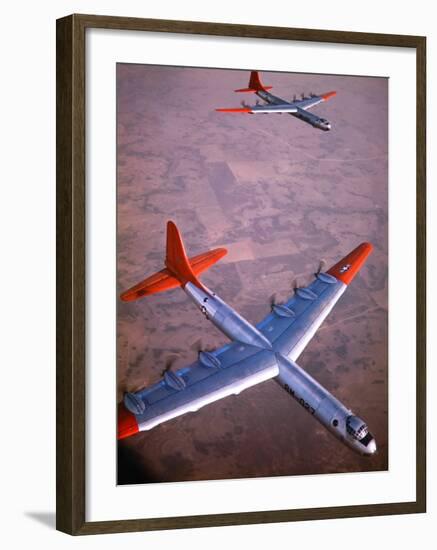 Intercontinental B-36 Bomber Flying over Texas Flatlands-Loomis Dean-Framed Photographic Print