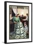 Intercourse, Pennsylvania - Amish Quilting Scene-Lantern Press-Framed Art Print