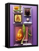 Interesting Combination of Foods on Plates-Luzia Ellert-Framed Stretched Canvas