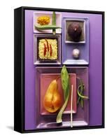 Interesting Combination of Foods on Plates-Luzia Ellert-Framed Stretched Canvas