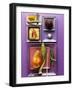 Interesting Combination of Foods on Plates-Luzia Ellert-Framed Photographic Print