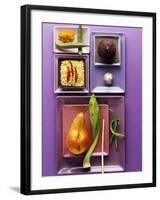 Interesting Combination of Foods on Plates-Luzia Ellert-Framed Photographic Print