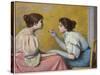 Interesting Conversation, 1895 (Oil on Canvas)-Federigo Zandomeneghi-Stretched Canvas