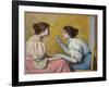 Interesting Conversation, 1895 (Oil on Canvas)-Federigo Zandomeneghi-Framed Giclee Print