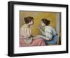 Interesting Conversation, 1895 (Oil on Canvas)-Federigo Zandomeneghi-Framed Giclee Print