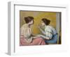 Interesting Conversation, 1895 (Oil on Canvas)-Federigo Zandomeneghi-Framed Giclee Print