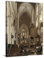 Intérieur d'église-Emanuel de Witte-Stretched Canvas