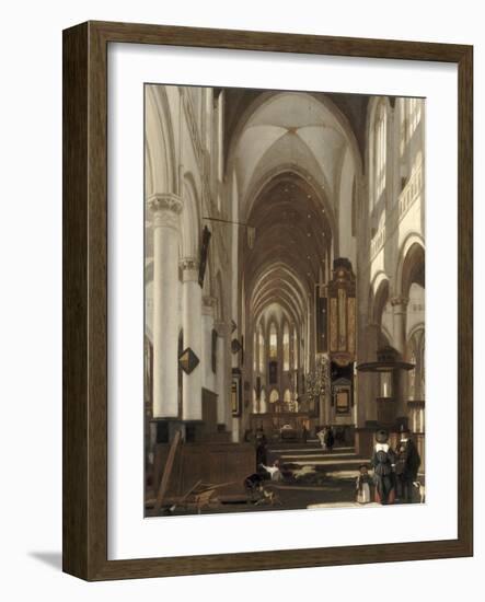 Intérieur d'église-Emanuel de Witte-Framed Giclee Print