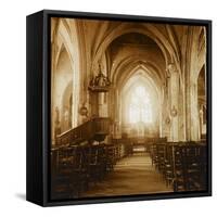 Intérieur d'église-null-Framed Stretched Canvas