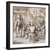 Intérieur d'estaminet-Adrien Van Ostade-Framed Giclee Print