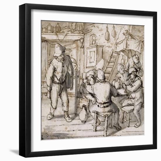 Intérieur d'estaminet-Adrien Van Ostade-Framed Giclee Print