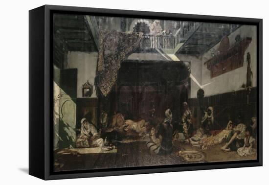 Intérieur de harem-Jean Joseph Benjamin Constant-Framed Stretched Canvas