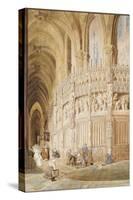 Intérieur de la cathédrale de Chartres-James Roberts-Stretched Canvas
