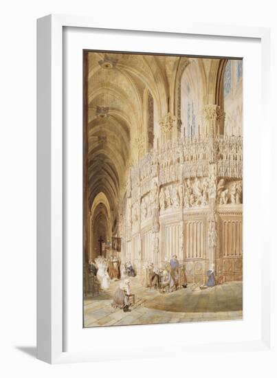 Intérieur de la cathédrale de Chartres-James Roberts-Framed Giclee Print