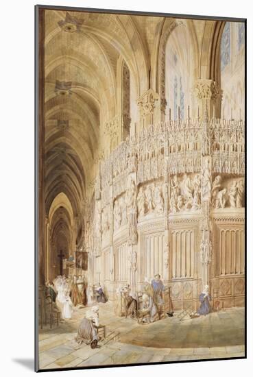 Intérieur de la cathédrale de Chartres-James Roberts-Mounted Giclee Print