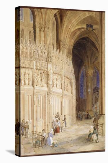 Intérieur de la cathédrale de Chartres-James Roberts-Stretched Canvas