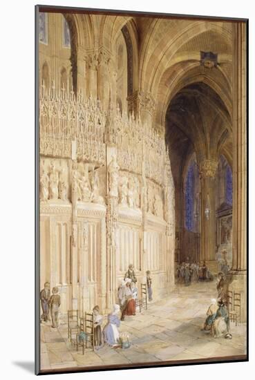 Intérieur de la cathédrale de Chartres-James Roberts-Mounted Giclee Print