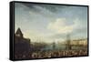 Intérieur du port de Marseille-Claude Joseph Vernet-Framed Stretched Canvas