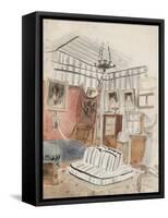 Intérieur présenté comme une tente étude pour "L'appartement du Comte de Mornay"-Eugene Delacroix-Framed Stretched Canvas