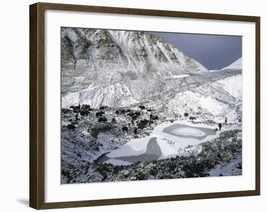 Interim Camp on the North Side of Everest, Tibet-Michael Brown-Framed Photographic Print