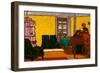 Interior, 1909 (Oil on Cardboard)-Jozsef Rippl-Ronai-Framed Giclee Print