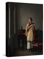 Interior, 1910-17 (Oil on Canvas)-William McGregor Paxton-Stretched Canvas