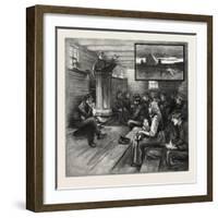 Interior and Exterior of Mennonite Church, Canada, Nineteenth Century-null-Framed Giclee Print